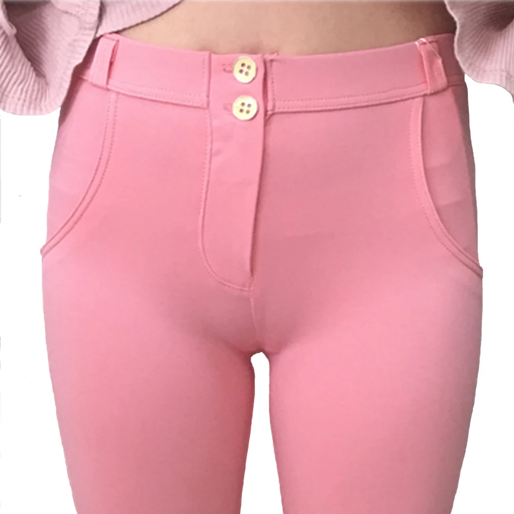 Pink Melody бодибилдинг, новинка, леггинсы, четыре способа, растягивающиеся, для женщин, для фитнеса, сексуальные, розовые, для тренировок, сексуальные, пуш-ап, спортивные, вязаные, Длинные - Цвет: Pink