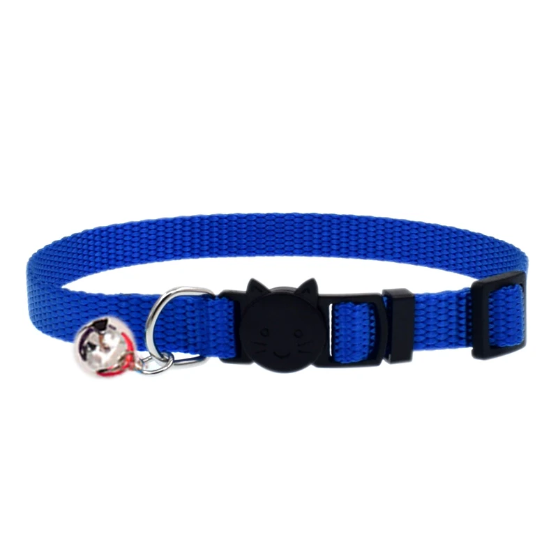 Cat Collar With Bell Safety Buckle Kitten Small Dogs Cats Adjustable Nylon Collars Pet Supplies E2S Cat Collar With Bell Safety Buckle Kitten Small Dogs Cats Adjustable Nylon Collars Pet Supplies E2S