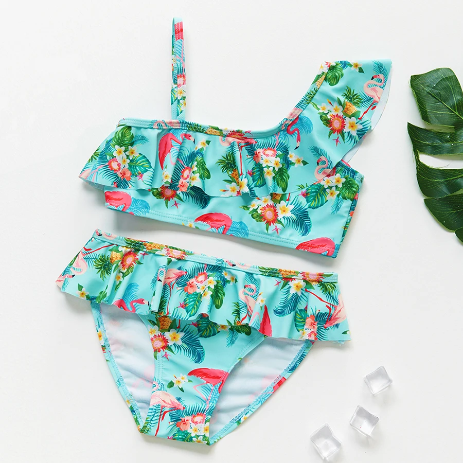 Dos piezas Grils traje de 2021 niños de alta calidad de baño traje de baño de las niñas 2-10Y Bikini conjunto 9055