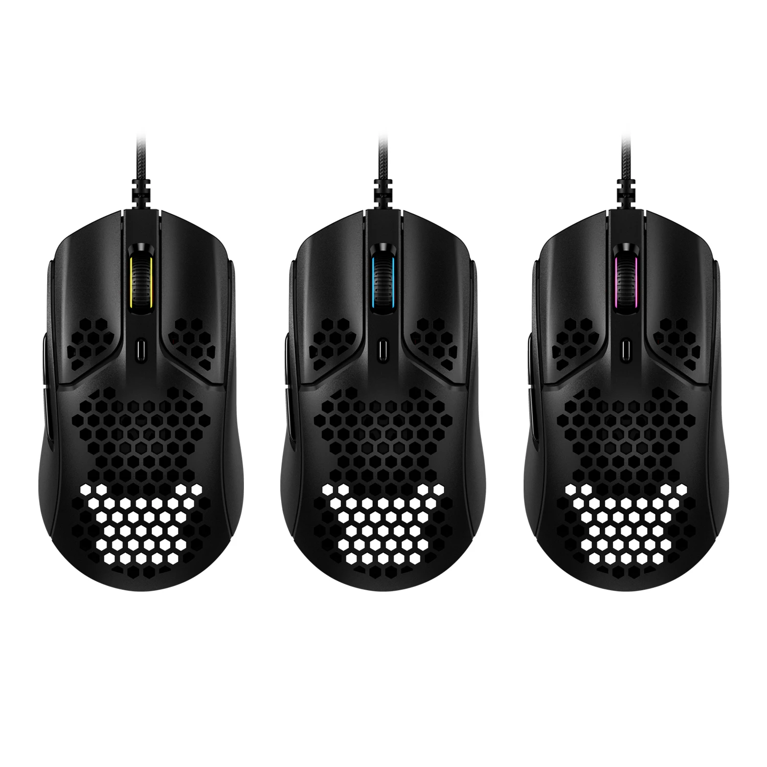 silent computer mouse HyperX Pulsefire Haste Gaming Mouse Ultra-light hex shell design wifi mouse for pc