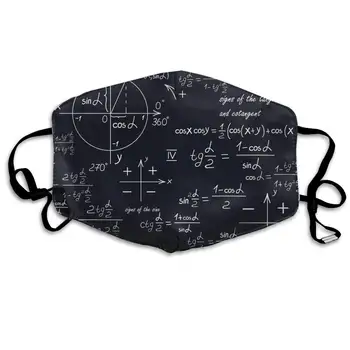 

Geometric Shapes And Formulas Washable Reusable Mask, Cotton Anti Dust Half Face Mouth Mask For Kids Teens Men Women With