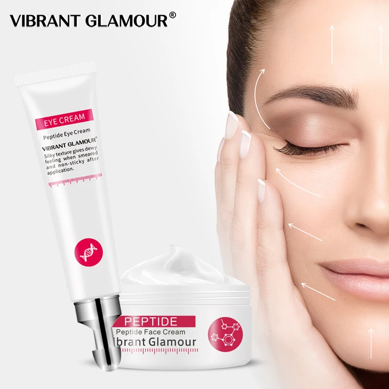 

VIBRANT GLAMOUR Face Cream Six peptide Pure Collagen eye Cream Firming Anti Aging Moisturizing Acne Whitening care skin set