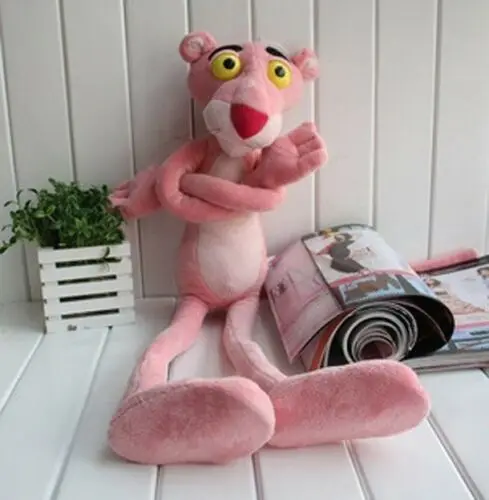 2019 hot sale Baby Toys Plaything Cute Naughty Pink Panther Plush Stuffed Soft Toy Animal Doll Toy Baby Kids Children Gift Decor