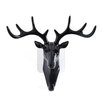 

Wall Hanging Hook Vintage Deer Head Antlers for Hanging Clothes Hat Scarf Key Deer Horns Hanger Rack Wall Decoration