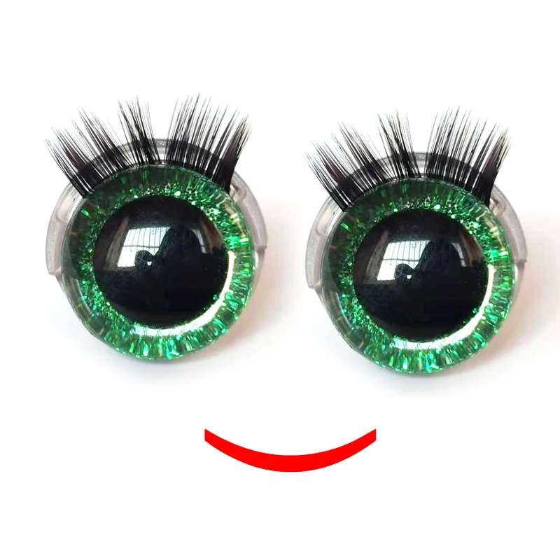 Wholesale 500pcs Of Hand Painted 20mm Safety Eyes With Eyelashes - Glitter  Safety Eyes/Plastic Toy Eyes 3D Eyes - AliExpress