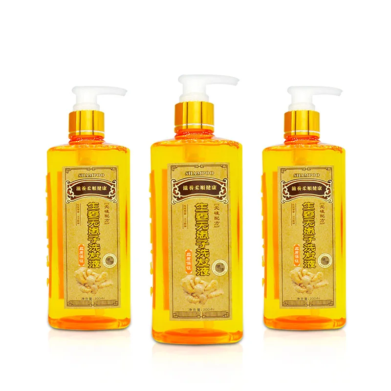 

Professional Hair Ginger Shampoo 300ml, Hair Regrowth Dense Fast,Thicker, Shampoo Anti Hair Loss Product Repair Nourish Supple