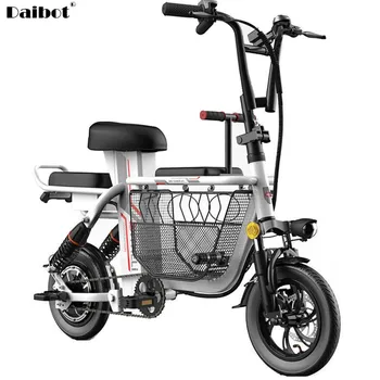 Preise Elektrische Bikes Erwachsene 2 Räder Elektrische Fahrräder 12 Inch 48V 150KM Abnehmbare Batterie Mini Eltern-kind Faltbare Elektrische Roller