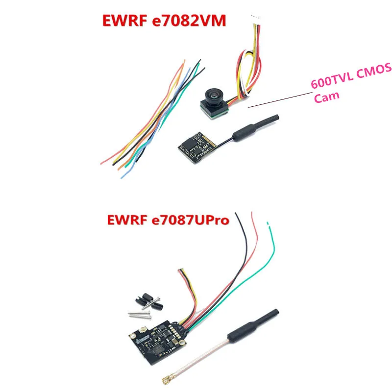

EWRF e7082VM/e7087UPro 5.8G 40CH 0/25/100/200mW w/ Smart Audio 600TVL CMOS Micro Camera FPV Transmitter For RC Drone DIY Parts