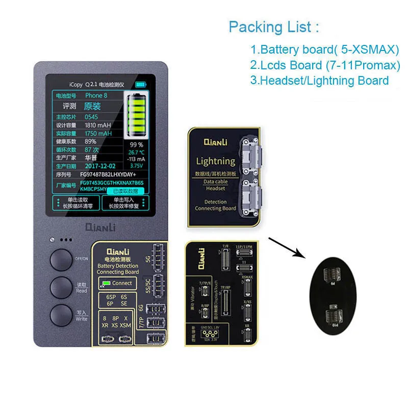 Newest Qianli iCopy Plus 2.1 LCD Screen Photometer For 7 8 8P X XR XS Max 11 Original Color Vibration Battery Repair Programmer Newest Qianli iCopy Plus 2.1 LCD Screen Photometer For 7 8 8P X XR XS Max 11 Original Color Vibration Battery Repair Programmer