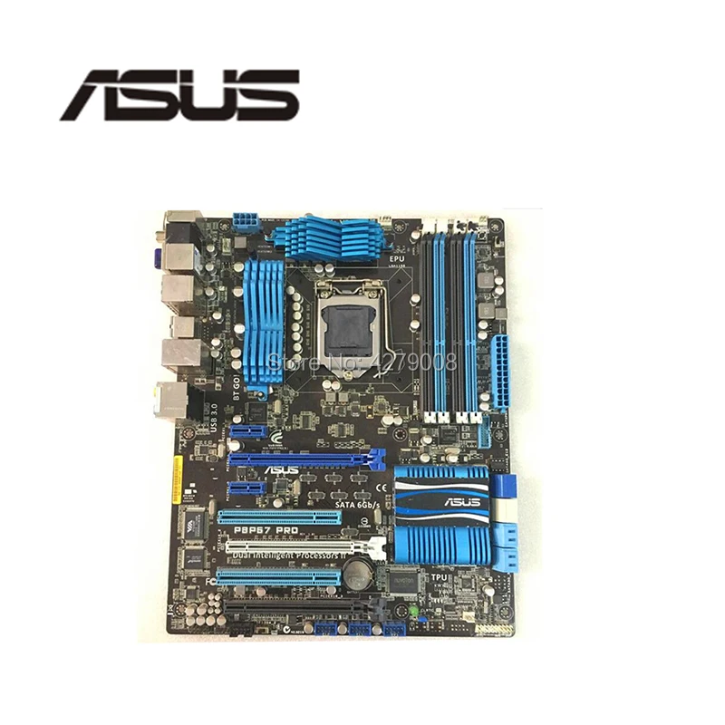 Разъем LGA 1155 USB3.0 SATA3.0 для ASUS P8P67 PRO настольная материнская плата P67 i3 i5 i7 DDR3 б/у