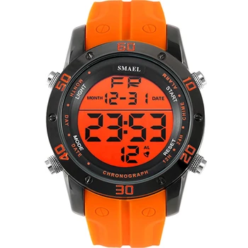 

Smael Watch Fashion Watches Men Orange Casual Digital Watches Sports LED Clock Male Automatic Date Watch 1145 Men's Wristwatch