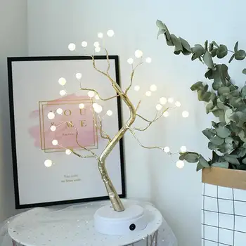 

Creative Tree Light Bonsai Style LED Night Light Desktop Decor Christmas Tree Lamp Home Bedroom Fairy Lights Holiday Lighting