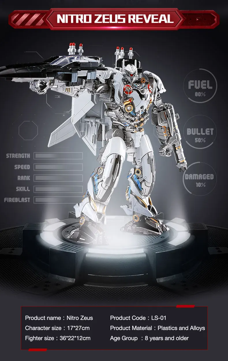 LS01 фильм серии игрушки Nitro Zeus Seibertron робот трансформация сплава действия Робот Дети коллекционные игрушки подарки на день рождения
