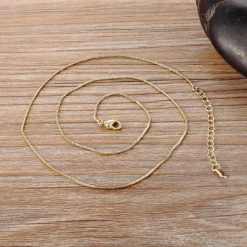 

Top Quality Copper Zircon Gold/White/Rose Gold Colors Chains Extended Extension Necklace For Jewelry Link Making Findings