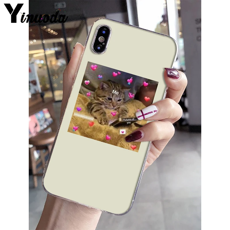 A15 Yinuoda очень милый кот собака мультфильм розовый в форме сердца YOU& ME мягкий чехол для телефона iPhone 8 7 6S Plus 5 5S SE XR X XS MAX 10 - Цвет: A15
