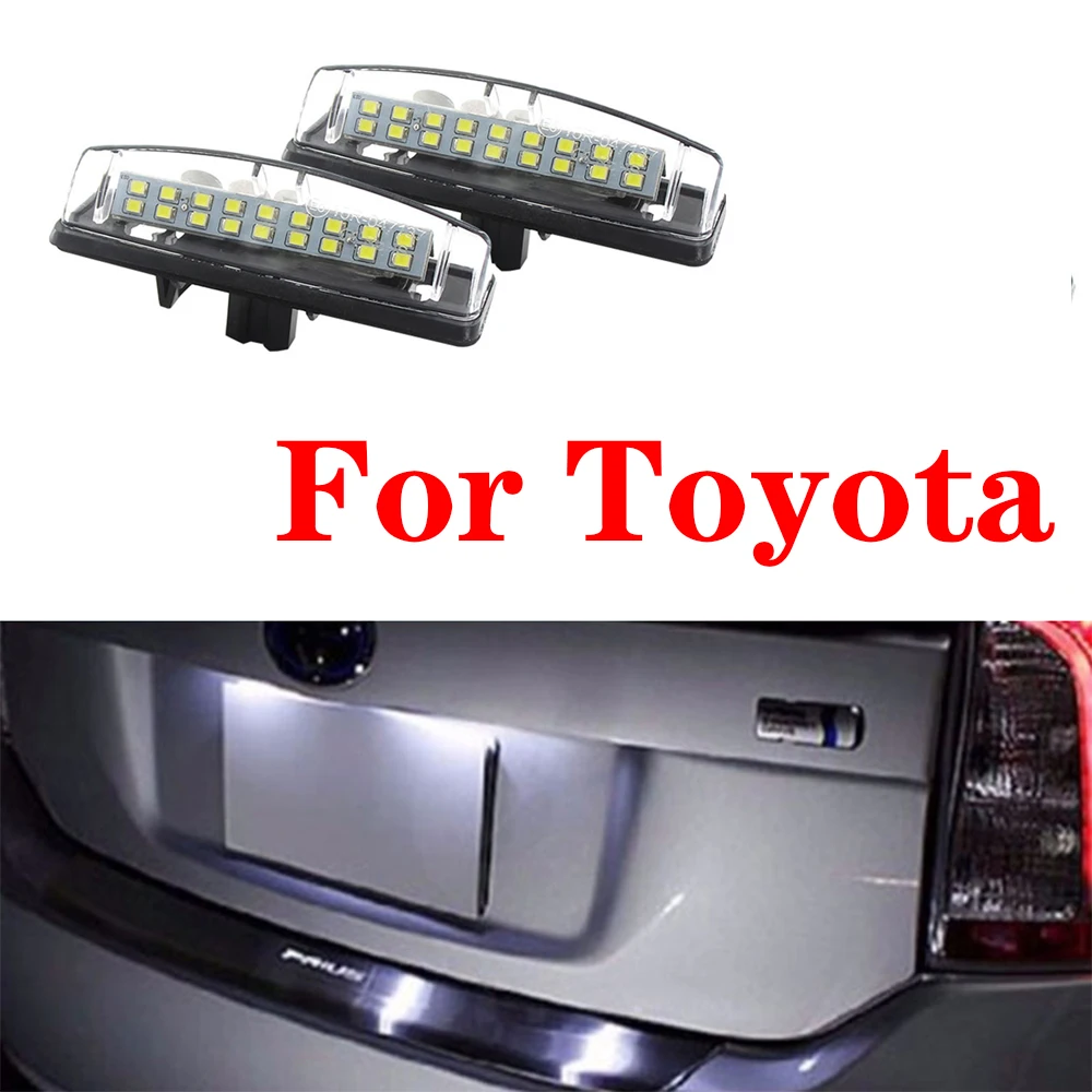 Светодиодные лампы номерного знака для Toyota Camry XV40 40 Aurion Echo Prius Ipsum Picnic SportsVan Avensis Verso