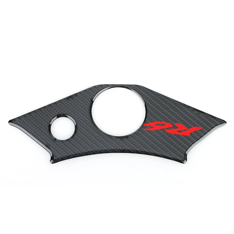 Для Yamaha YZF-R6 YZF R6 2003-2005 YZF600 R6S 2003-2009 мотоциклетная центральная консоль наклейка из углеродного волокна Топ тройной зажим Чехол