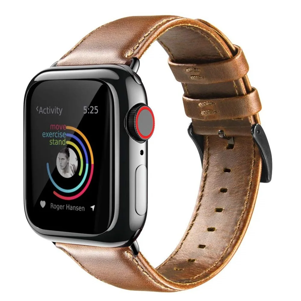 Кожаный ремешок correa cinturino для apple watch 44 мм, чехол для iWatch apple watch Series 4 5, ремешок 40 мм, ремешок на руку