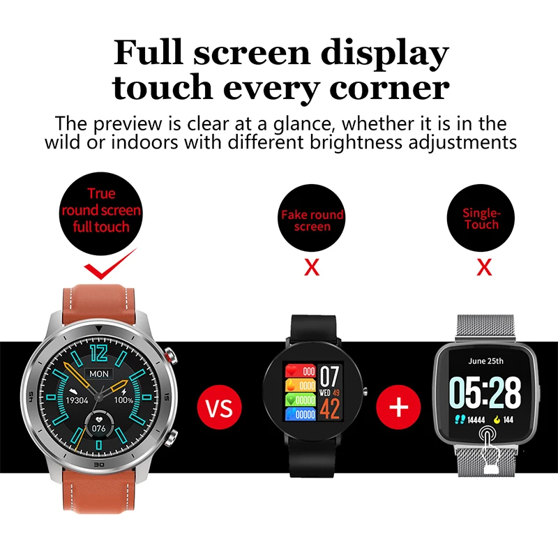 2020 Vwar DT78 Smart Watch Men Women Smartwatch Bracelet Fitness Activity Tracker Wearable Devices Waterproof Heart Rate Monitor