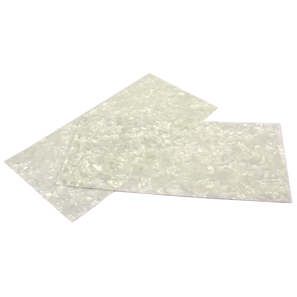 Pack of 2 Celluloid Guitar Head Veneer Sheet Material Headplate Replacement Material DIY