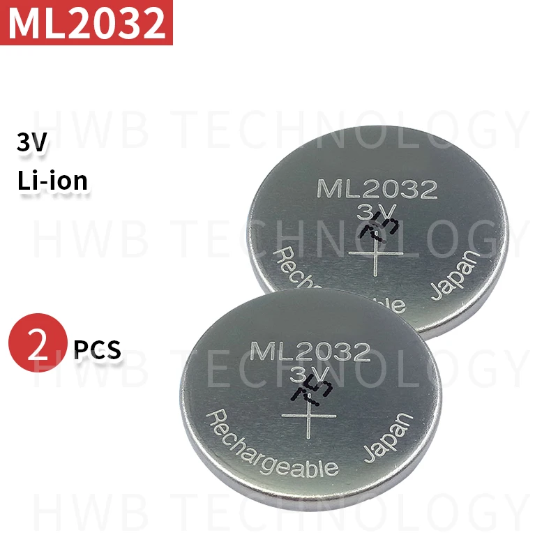 Новые оригинальные перезаряжаемые литиевые батарейки ML2032 3 в кнопочные (ML2032) 2