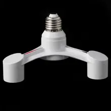 E27 3 в 1 светодиодный патрон, разъем ламповый конвертер адаптер