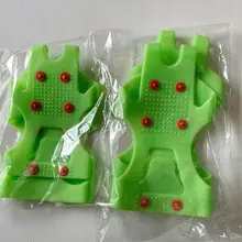 1 пара силиконовые 6 шпильки Нескользящие бахилы скобы для снежной погоды противоскользящие кошки Противоскользящие зажимы для обуви, зимние комбинезоны для новорожденных, теплые зимние шипы