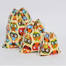 1 шт. Сова Повседневное Для женщин хлопковая сумка для покупок экологический многоразовый складной Бакалея тканевая сумка для нижнего белья чехол для путешествий и дома, коробка для хранения