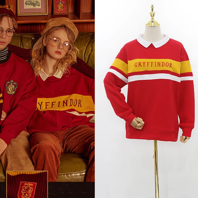 Buy Fashion Sweater Potter Couple Sweater Magic School Gryffindor Uniform Medal Tide College Quidditche Neckline Birthday Gifts