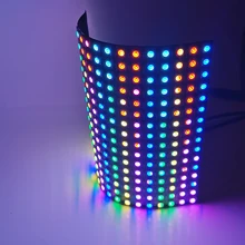 16x16 пикселей WS2812B цифровой гибкий светодиодный панельный светильник DIY GyverLamp индивидуально адресуемый 2812 16*16 пикселей 256 светодиодный s светодиодный матричный