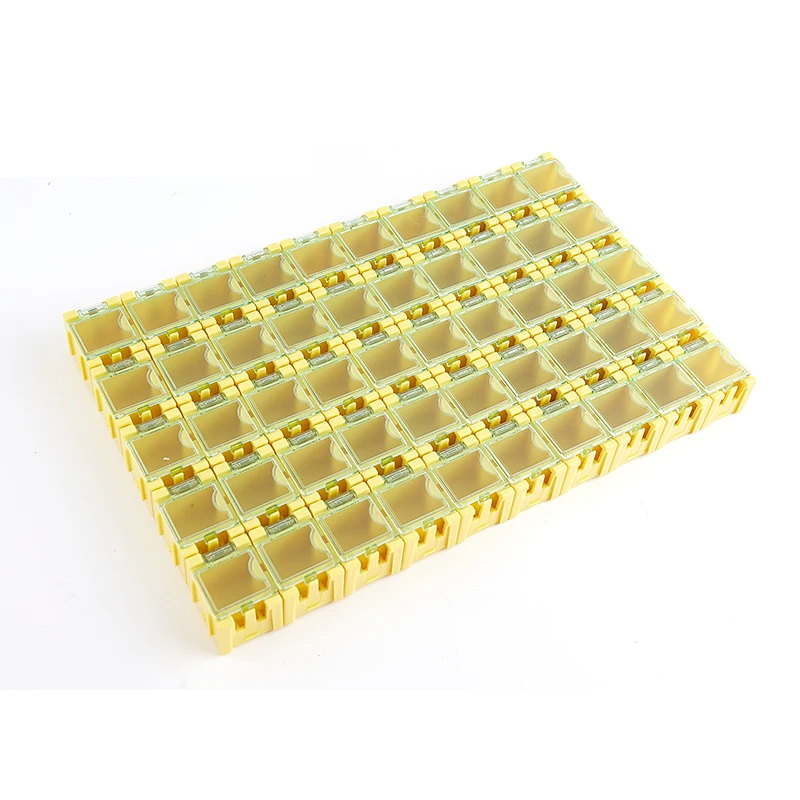 50Pcs/Set SMD SMT Electronic Component Container Mini Storage Boxes kit desk organizer 