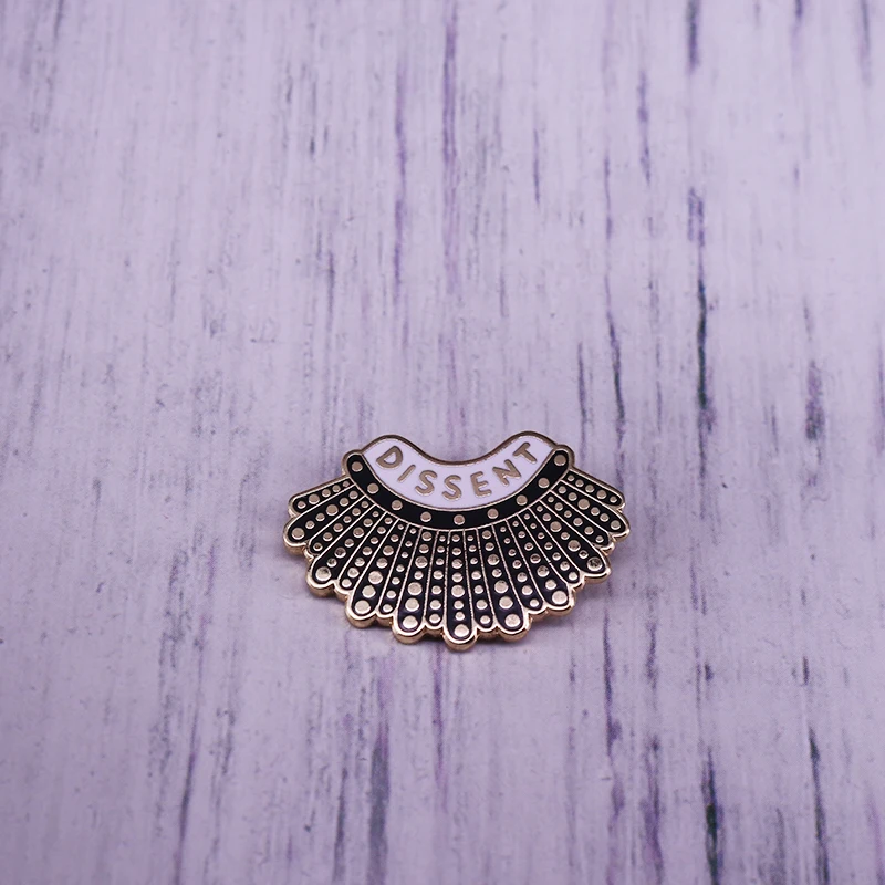 

Ruth Bader Ginsburg dissent collar pin feminist accessory