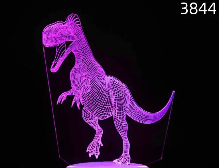Динозавры 3D светодиодный ночник акриловая лазерная стерео Иллюзия 7/16 цветов Пульт дистанционного управления дети друзья подарок игрушки 1 шт. домашний декор дропшиппинг - Испускаемый цвет: Model 3