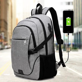 

Laptop Bag Backpack 15.6 Inch with USB Charging Port Headphone Jack Waterproof Business Back Packs Bags 0P34