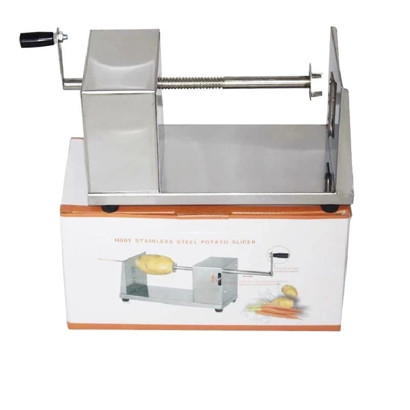 Stainless Steel Potato Slicer Chips Cutter Manual Tornado Potato Machine Spiral Twisted spiral slicer