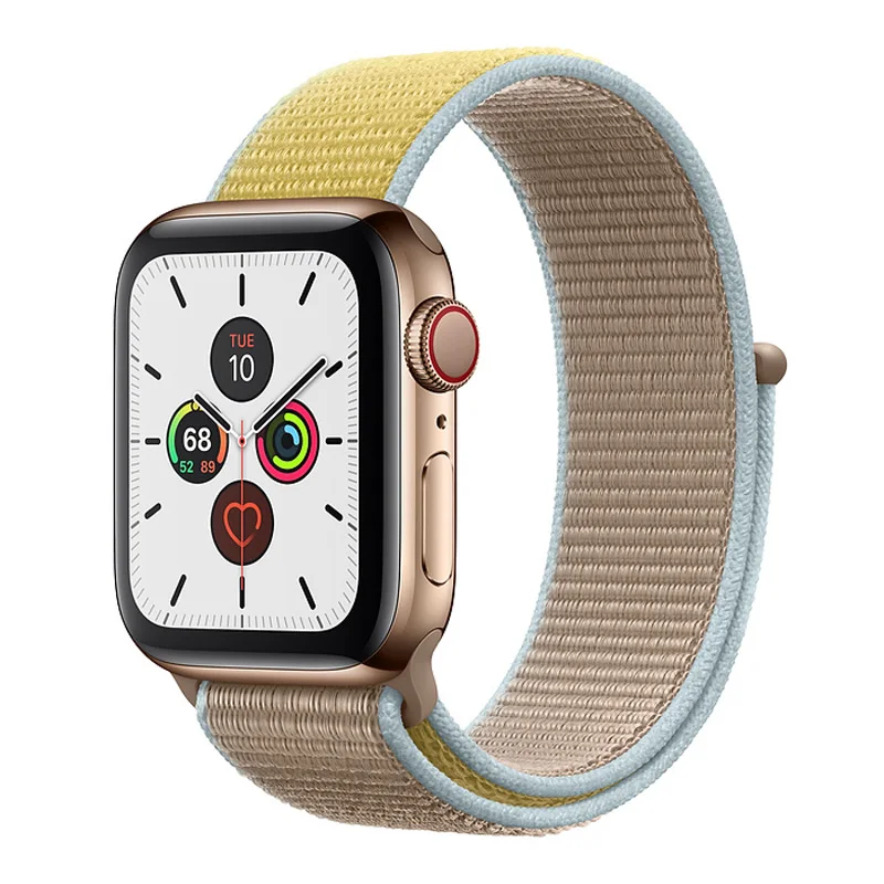 official Camel Ремешок для apple watch 5 44 мм 40 мм 42 мм 38 мм iwatch Series 3 2 1 нейлоновый спортивный ремешок для часов Браслет apple watch 5 4 band - Цвет ремешка: official Camel