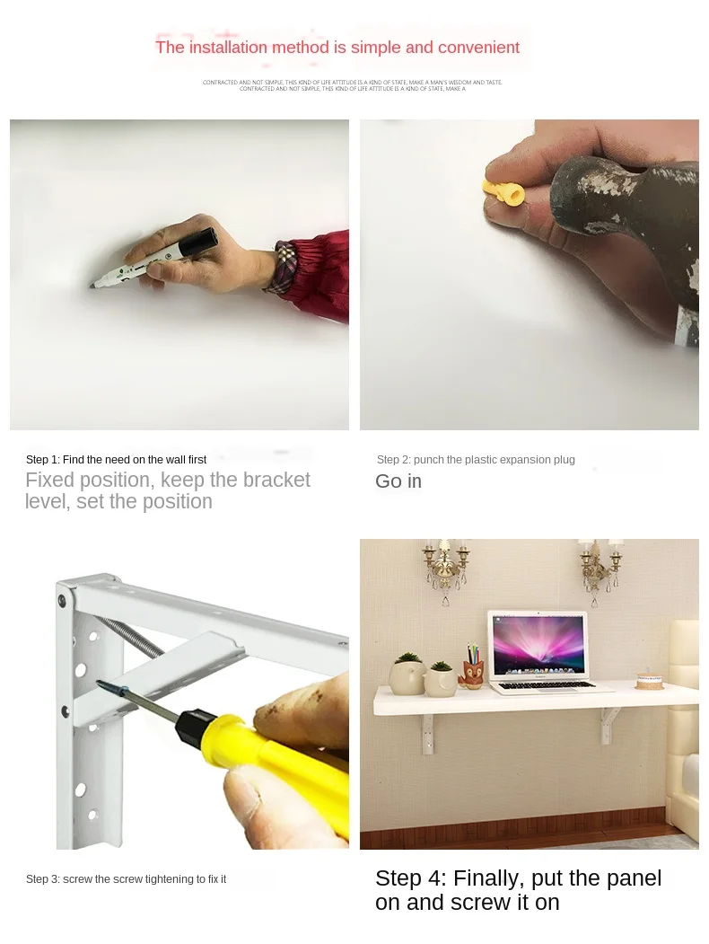 Description Picture 5 of item35% Household Simple Wall Table Folding Dining Tables Hanging Computer Desk