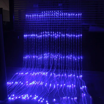 

3X3M 320 LED Waterfall Waterproof Meteor Shower Rain String Light Christmas Wedding Curtain Icicle AC220V Strings Fairy Garland