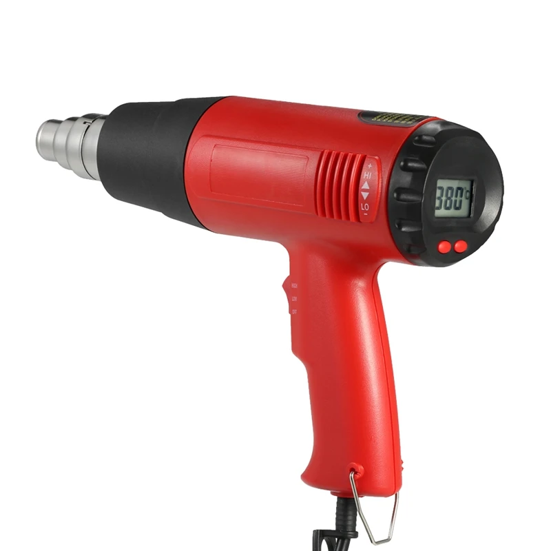 Горячая XD-1800W, электрический инструмент для горячего воздуха, ЖК-дисплей, тепловые инструменты с температурным контролем, пайка, термоусадочная упаковка, сварка, тепловая мощность