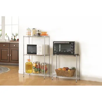 

Kitchen Groceries Storage Rack Holder Rack Shelf Mesh Design Multi-Functional Rack Standing Type for Kitchen Furniture supplies