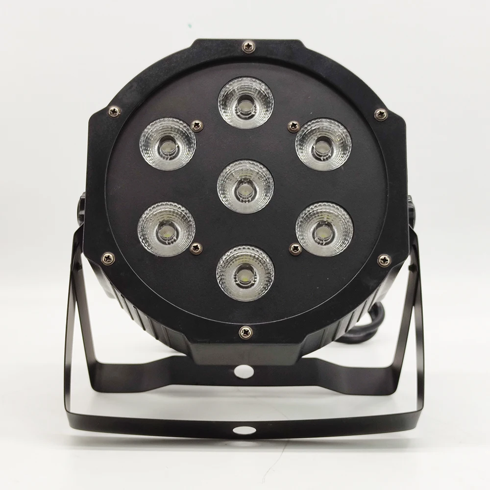 7x12 Вт Led Par Светильник rgbw 4в1 led плоский par dmx512 Профессиональный dj красящий