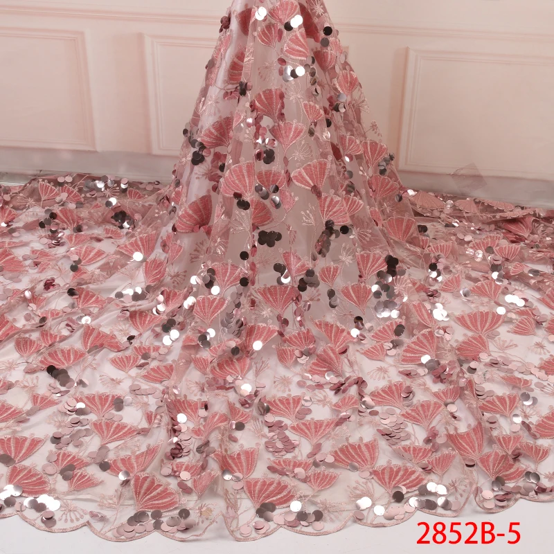 Purple Color Korea Italian African Pakistan Upholstery Embroidery Polyester Dress Price Glitter Velvet Large Sequin Lace Fabric