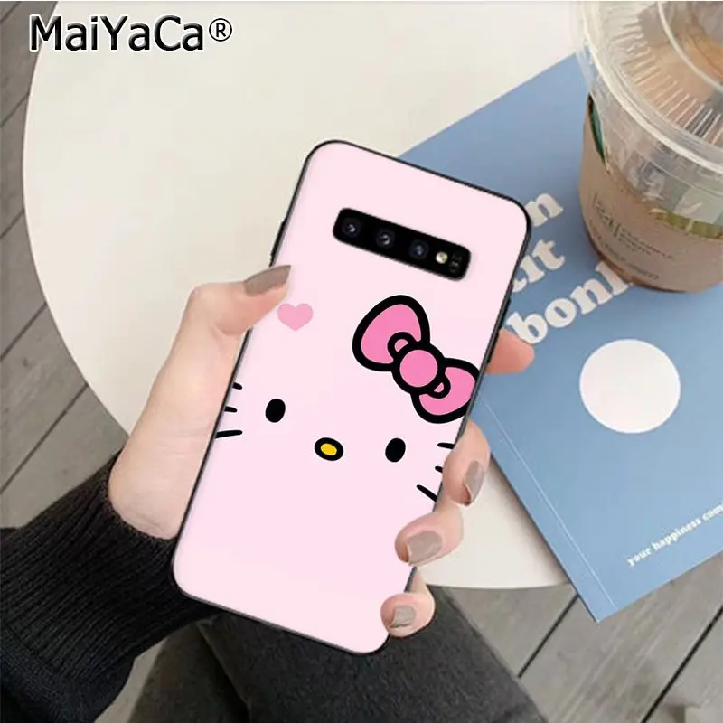 MaiYaCa милый розовый чехол с рисунком hello kitty для телефона samsung S9 S9 plus S6 edge plus S7 S7edge S8 S8plus S10 S10 plus