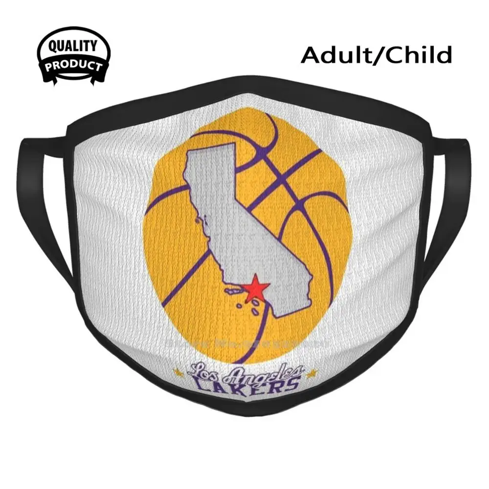 

Map Fashion Men Women Outdoor Sport Mask Mouth Masks La Nation Basketball Sport Ball Los Angeles Fans Yellow Purple Usa