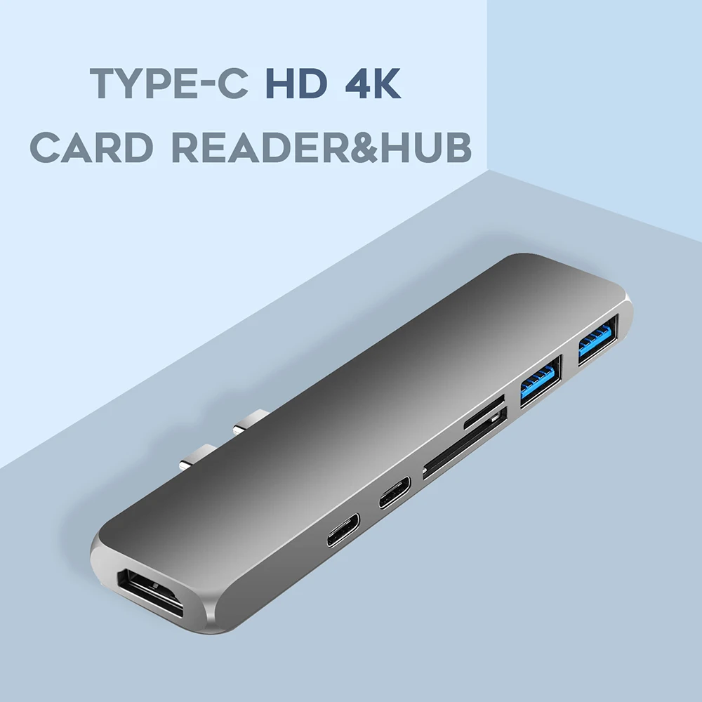 Тип-c USB к Hdmi тип-c usb-хаб Для 3,1-4 usb-хаб с разъемом Thunderbolt 3 C 3,0 Tf sd-ридер Pd для Macbook Pro/Air