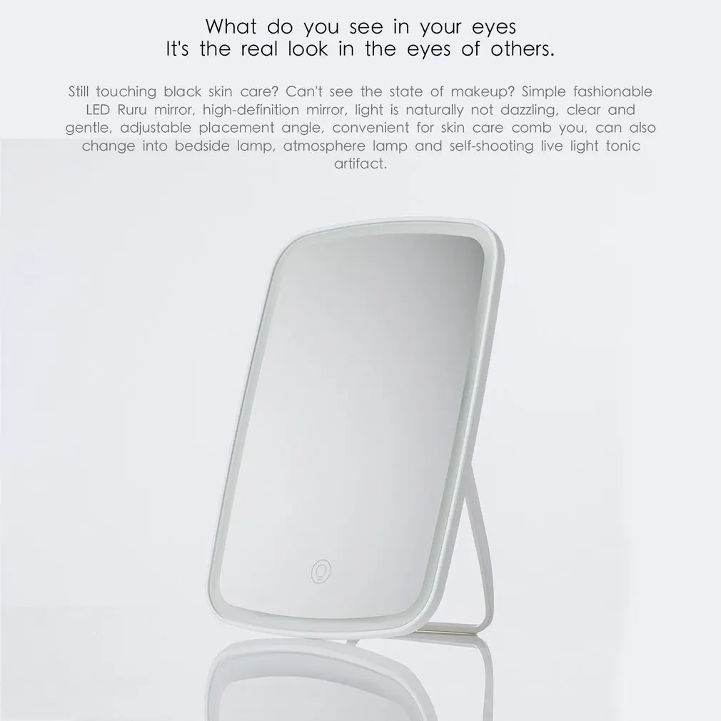 xiaomi Mijia, интеллектуальное портативное зеркало для макияжа, настольный светодиодный светильник, портативный складной светильник, зеркальный столик для общежития