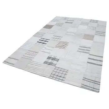 

203x300 Cm Beige Handmade Rugs Patchwork Rug-7x10 Ft