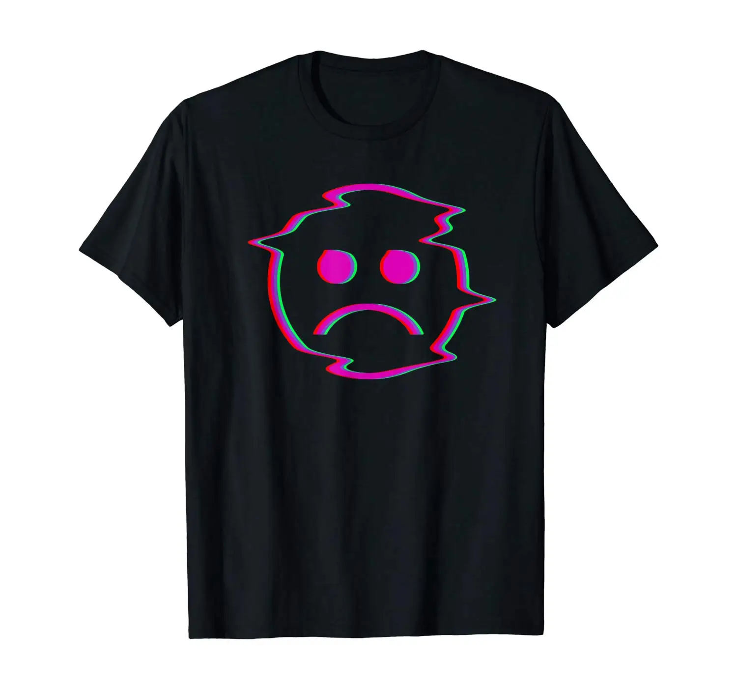 Рубашка Sadboi-рубашка Sad Face-разноцветная рубашка Glitch | Мужская одежда