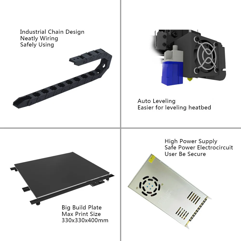 Tronxy X5SA DIY 3d принтер Наборы двойной оси Z Большой размер печати 330*330*400 мм с LCD12864 экран металлическая рамка высокая точность
