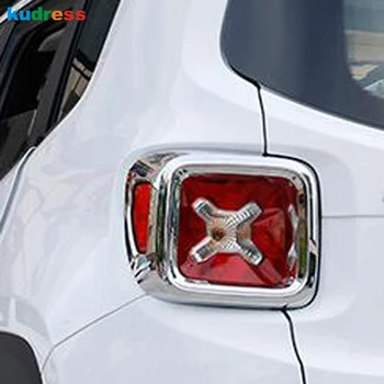 

For Jeep Renegade 2014-2017 2018 2019 ABS Chrome Styling Taillight Guard Rear Lamp Protector Cover Auto Parts Exterior Shell